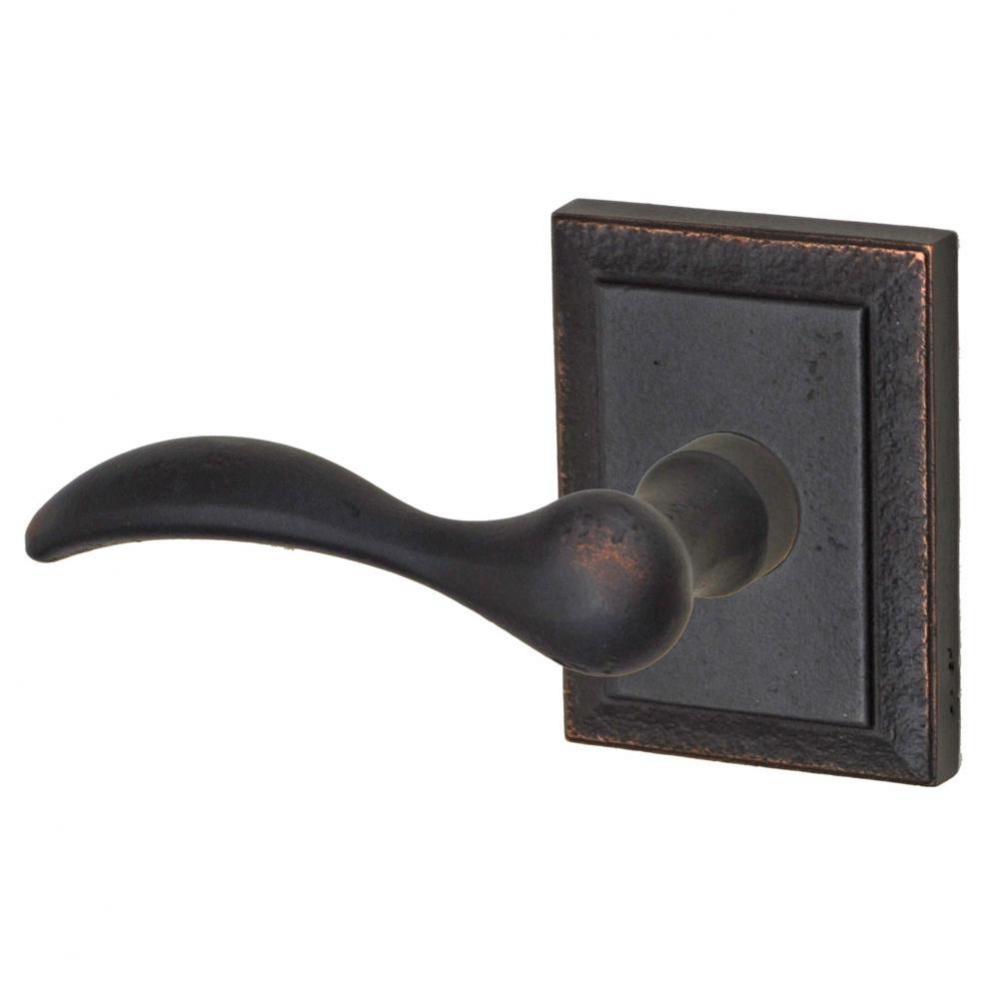 Sandcast Rainier Lever with Ahwahnee Rose Passage Set in Dark Relic Bronze - Left
