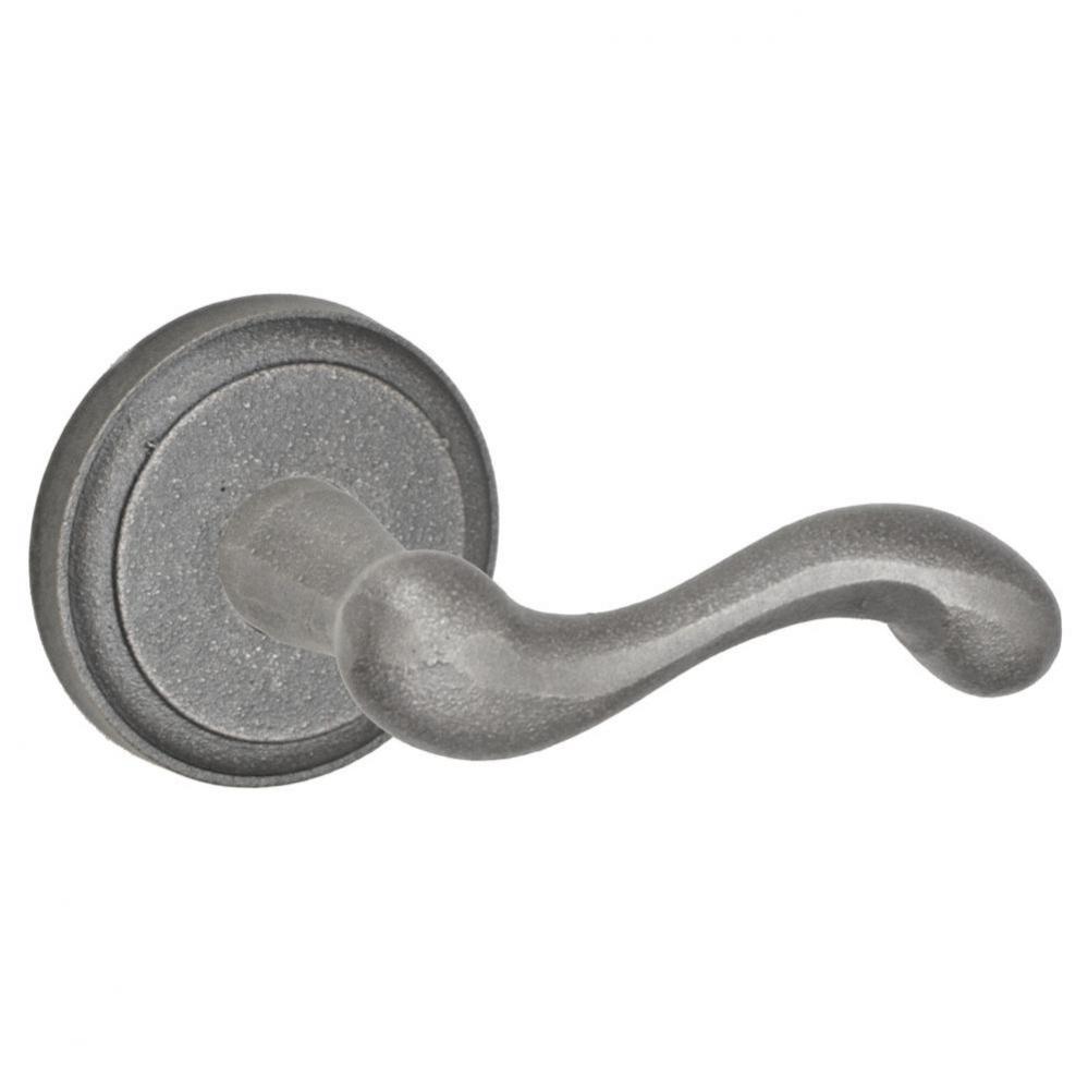 Sandcast Flintlock Lever with El Tovar Round Rose Passage Set in Antique Relic Pewter - Right