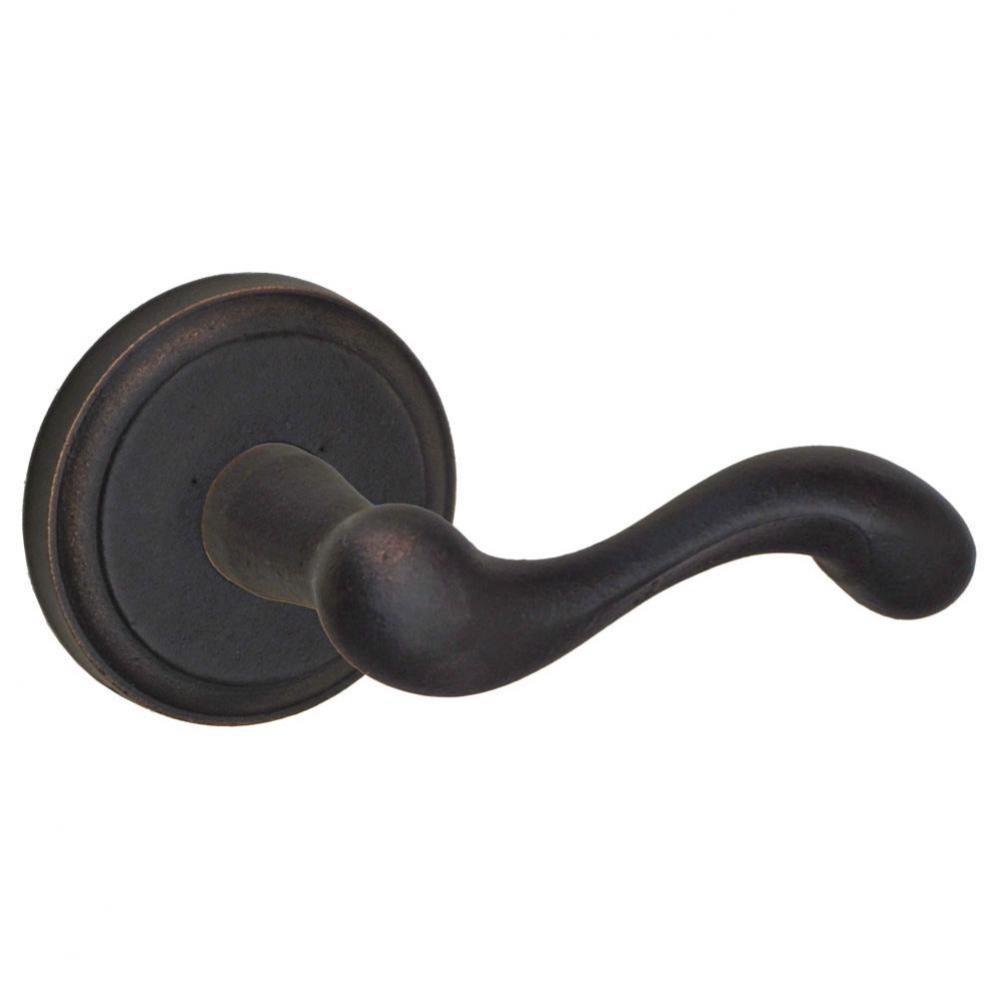 Sandcast Flintlock Lever with El Tovar Round Rose Passage Set in Dark Relic Bronze - Right