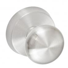 Fusion V-01-A8-0-BRN - Half-Round Knob with Beveled Round Rose Privacy Set in Brushed