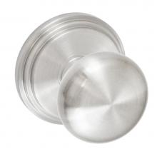 Fusion V-01-B1-0-BRN - Half-Round Knob with Stepped  Rose Privacy Set in Brushed