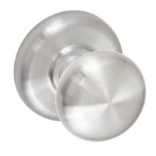 Fusion D-01-B2-E-BRN - Half-Round Knob with Radius  Rose Dummy Single in Brushed