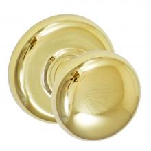 Fusion V-01-B2-0-PVD - Half-Round Knob with Radius  Rose Privacy Set in PVD