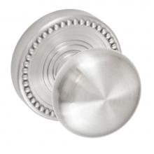 Fusion P-01-B6-0-BRN - Half-Round Knob with Beaded Rose Passage Set in Brushed