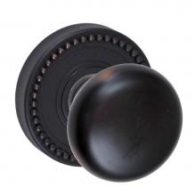 Fusion V-01-B6-0-ORB - Half-Round Knob with Beaded Rose Privacy Set in Oil Rubbed