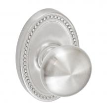 Fusion D-01-B7-E-BRN - Half-Round Knob with Oval Beaded Rose Dummy Single in Brushed