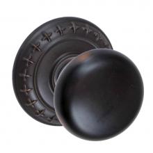 Fusion D-01-E5-E-ORB - Half-Round Knob with St. Charles Rose Dummy Single in Oil Rubbed