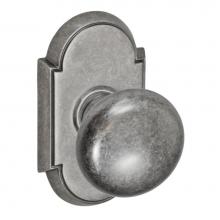 Fusion V-01-E8-0-ATP - Half-Round Knob with Tarvos Rose Privacy Set in Antique