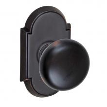 Fusion V-01-E8-0-ORB - Half-Round Knob with Tarvos Rose Privacy Set in Oil Rubbed