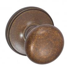 Fusion V-01-F2-0-MDB - Half-Round Knob with Cambridge Rose Privacy Set in Medium