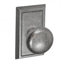 Fusion D-01-S8-E-ATP - Half-Round Knob with Shaker Rose Dummy Single in Antique