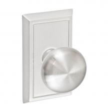 Fusion V-01-S8-0-BRN - Half-Round Knob with Shaker Rose Privacy Set in Brushed