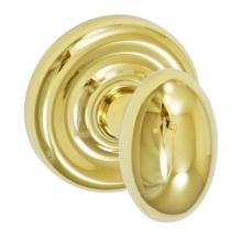 Fusion V-02-A7-0-PVD - Egg Knob with Contoured Radius Rose Privacy Set in PVD