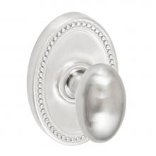 Fusion D-02-B7-E-BRN - Egg Knob with Oval Beaded Rose Dummy Single in Brushed