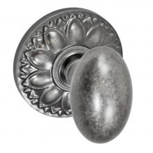 Fusion D-02-D8-E-ATP - Egg Knob with Floral Rose Dummy Single in Antique