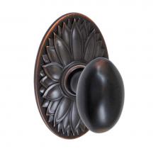 Fusion D-02-D9-E-ORB - Egg Knob with Oval Floral Rose Dummy Single in Oil Rubbed