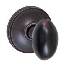 Fusion V-02-F2-0-ORB - Egg Knob with Cambridge Rose Privacy Set in Oil Rubbed
