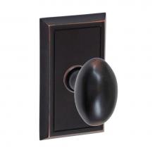 Fusion V-02-S8-0-ORB - Egg Knob with Shaker Rose Privacy Set in Oil Rubbed