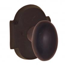 Fusion D-06-A3-E-DKB - Sandcast Bronze Potato Knob with Sandcast Bronze Scalloped Rose Dummy Single in Dark