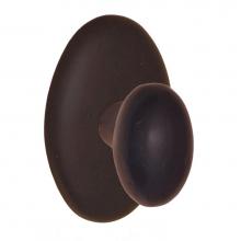 Fusion D-06-C6-E-DKB - Sandcast Bronze Potato Knob with Sandcast Bronze Oval Rose Dummy Single in Dark