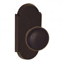 Fusion D-07-C7-E-DKB - Sandcast Bronze Half-Round Knob with Sandcast Bronze Large Scalloped Plate Dummy Single in Dark