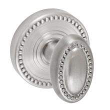 Fusion V-10-B6-0-BRN - Beaded Egg Knob with Beaded Rose Privacy Set in Brushed