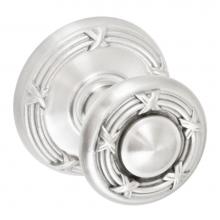 Fusion V-14-B5-0-BRN - Ribbon and Reed Knob with Ribbon and Reed Rose Privacy Set in Brushed