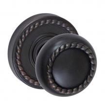 Fusion V-15-B8-0-ORB - Rope Knob with Rope Rose Privacy Set in Oil Rubbed
