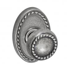 Fusion D-15-B9-E-ATP - Rope Knob with Oval Rope Rose Dummy Single in Antique