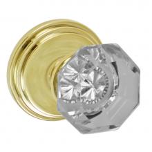 Fusion D-16-B1-E-PVD - Victorian Clear Knob with Stepped  Rose Dummy Single in PVD