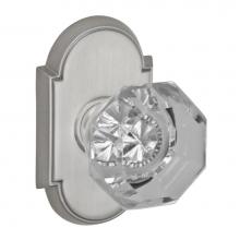 Fusion V-16-E8-0-BRN - Victorian Clear Knob with Tarvos Rose Privacy Set in Brushed