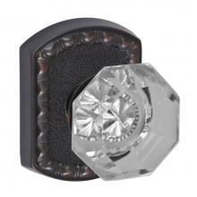 Fusion D-16-F8-E-ORB - Victorian Clear Knob with Olde World Rose Dummy Single in Oil Rubbed