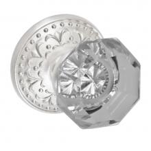 Fusion P-16-S9-0-BRN - Victorian Clear Knob with Venice  Rose Passage Set in Brushed