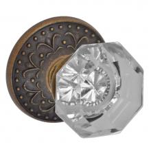 Fusion D-16-S9-E-MDB - Victorian Clear Knob with Venice  Rose Dummy Single in Medium