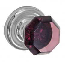Fusion D-18-A7-E-PLC - Victorian Violet Knob with Contoured Radius Rose Dummy Single in Polished