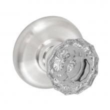 Fusion P-19-B2-0-BRN - Scalloped Clear Knob with Radius  Rose Passage Set in Brushed