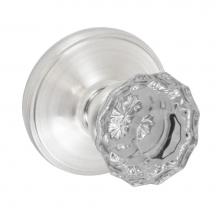 Fusion P-19-F2-0-BRN - Scalloped Clear Knob with Cambridge Rose Passage Set in Brushed