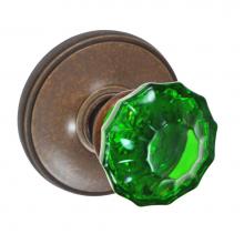 Fusion D-20-F2-E-MDB - Scalloped Green Knob with Cambridge Rose Dummy Single in Medium