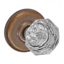 Fusion P-21-B2-0-MDB - Crystal Clear Knob with Radius  Rose Passage Set in Medium