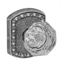 Fusion P-21-F8-0-ATP - Crystal Clear Knob with Olde World Rose Passage Set in Antique