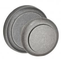 Fusion D-25-V6-E-ARP - Flat Iron Knob with El Tovar Round Rose Passage Knob in Antique Relic