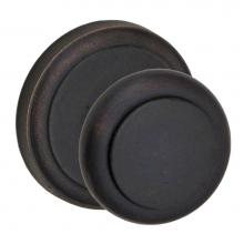 Fusion P-25-V6-0-DRB - Flat Iron Knob with El Tovar Round Rose Passage Set in Dark Relic