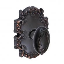 Fusion D-34-C8-E-ORB - Scroll Egg Knob with Victorian Rose Dummy Single in Oil Rubbed