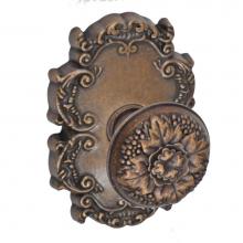 Fusion D-35-C8-E-MDB - Floral Half-Round Knob with Victorian Rose Dummy Single in Medium