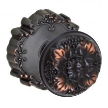 Fusion P-35-C9-0-ORB - Floral Half-Round Knob with Round Victorian Rose Passage Set in Oil Rubbed