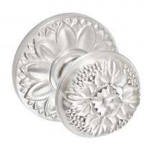 Fusion P-35-D8-0-BRN - Floral Half-Round Knob with Floral Rose Passage Set in Brushed