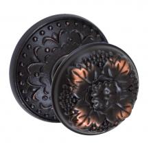 Fusion D-35-S9-E-ORB - Floral Half-Round Knob with Venice  Rose Dummy Single in Oil Rubbed