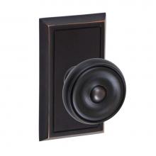 Fusion V-38-S8-0-ORB - Cambridge Knob with Shaker Rose Privacy Set in Oil Rubbed