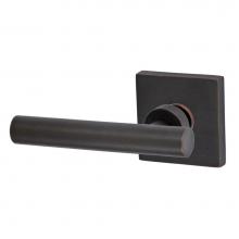 Fusion P-AC-S7-0-ORB-L - South Beach Lever with Square Rose Passage Set in Oil Rubbed Bronze - Left