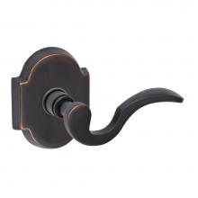 Fusion P-AD-E3-0-ORB-R - Drop Tail  Lever with Beveled Scalloped Rose Passage Set in Oil Rubbed Bronze - Right